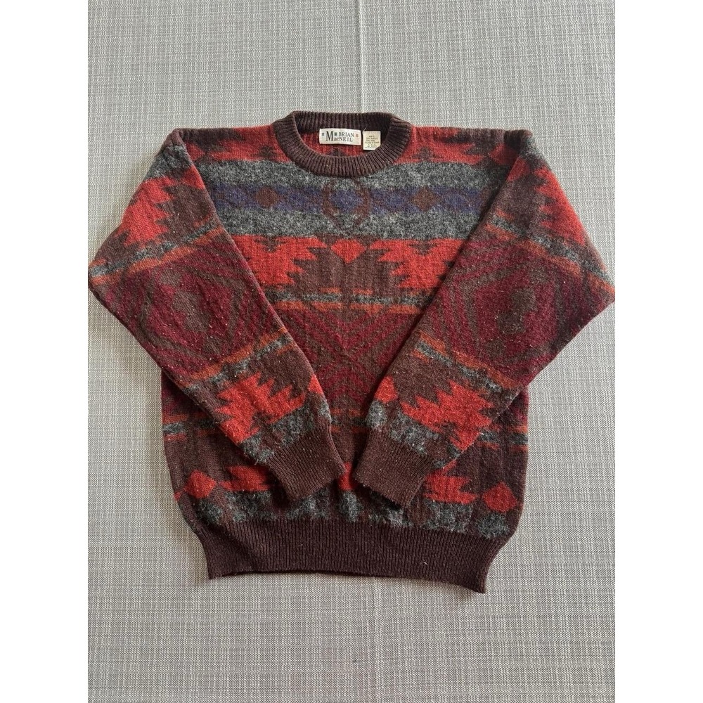 Brian McNeil Vintage Multicolored Wool Blend Sweater  Men's